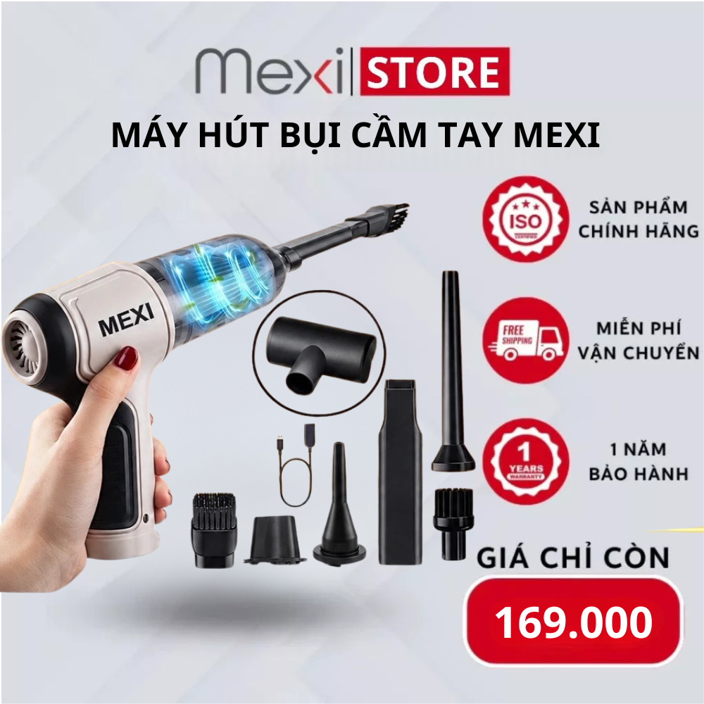 Máy Hút Bụi Mini Cầm Tay Không Dây MEXI Đa Chức Năng, Bộ Lọc HEPA Hút Mạnh…