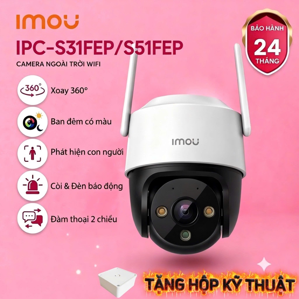 Camera WIFI Ngoài Trời IMOU S31FEP 3MP/S51FEP 5MP Hiệu Năng Vượt Trội, Tích…