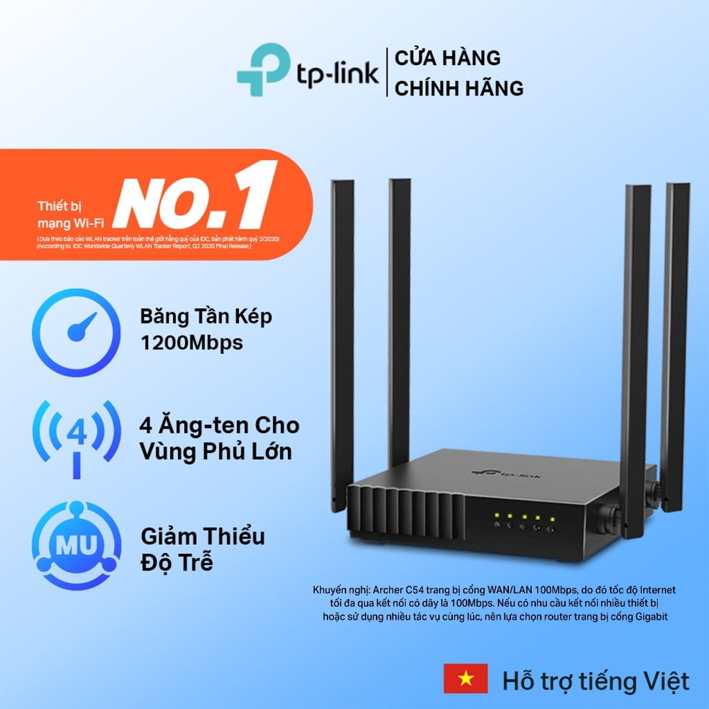 Bộ Phát Wifi TP-Link Archer C54/ C64/ C86 Tốc Độ Cao Băng Tần Kép Chuẩn AC Độ…