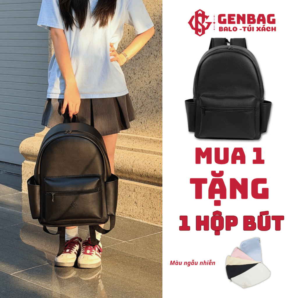 Balo da đi học 5 mặt chống sốc GENBAG balo nam nữ có ngăn bí mật phong cách…