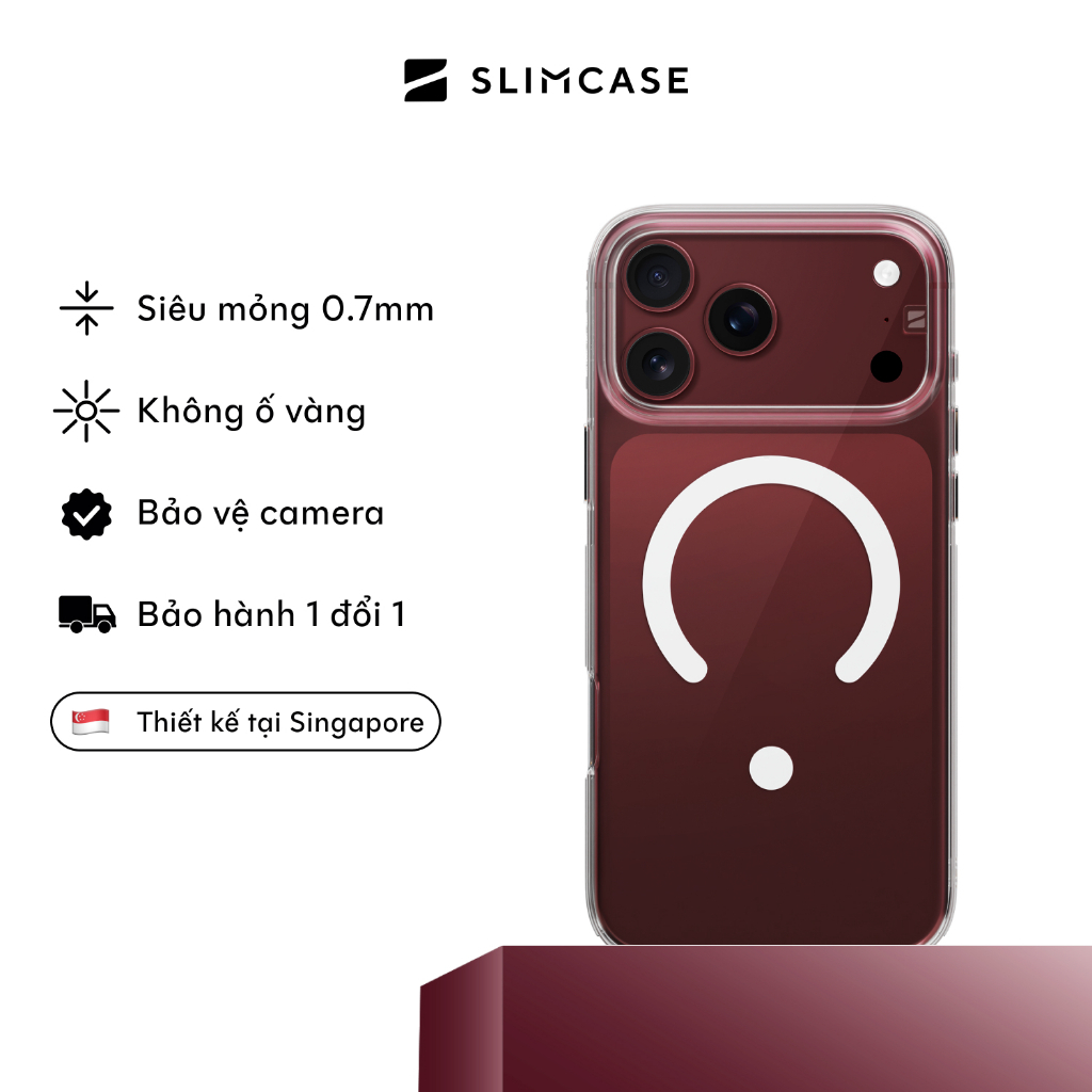 Ốp lưng UNIQUE iPhone 18 / 17 / 16 Series SLIMCASE - Không ố vàng, siêu mỏng…