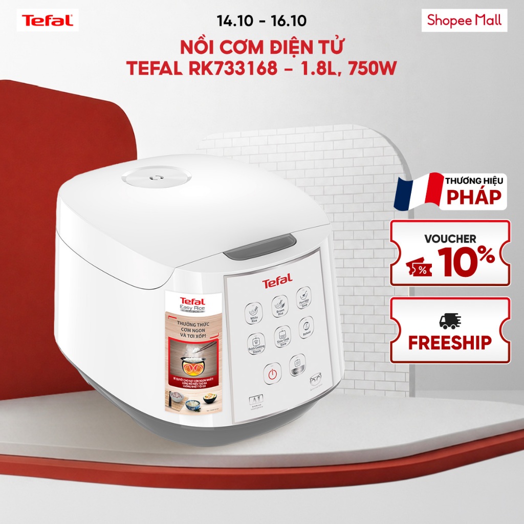 Nồi cơm điện tử Tefal RK733168 - 1.8L, 750W