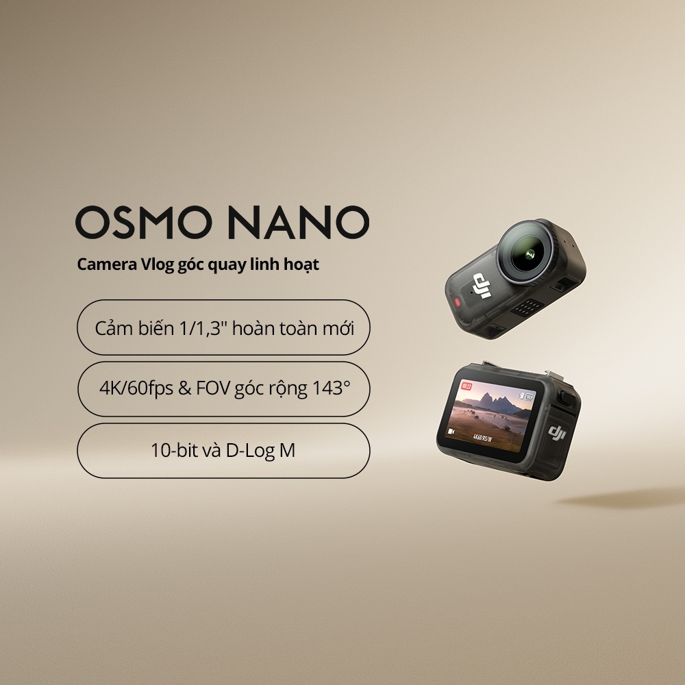 Camera hành động DJI Osmo Nano siêu nhẹ, màn hình OLED, quay video lên đến…