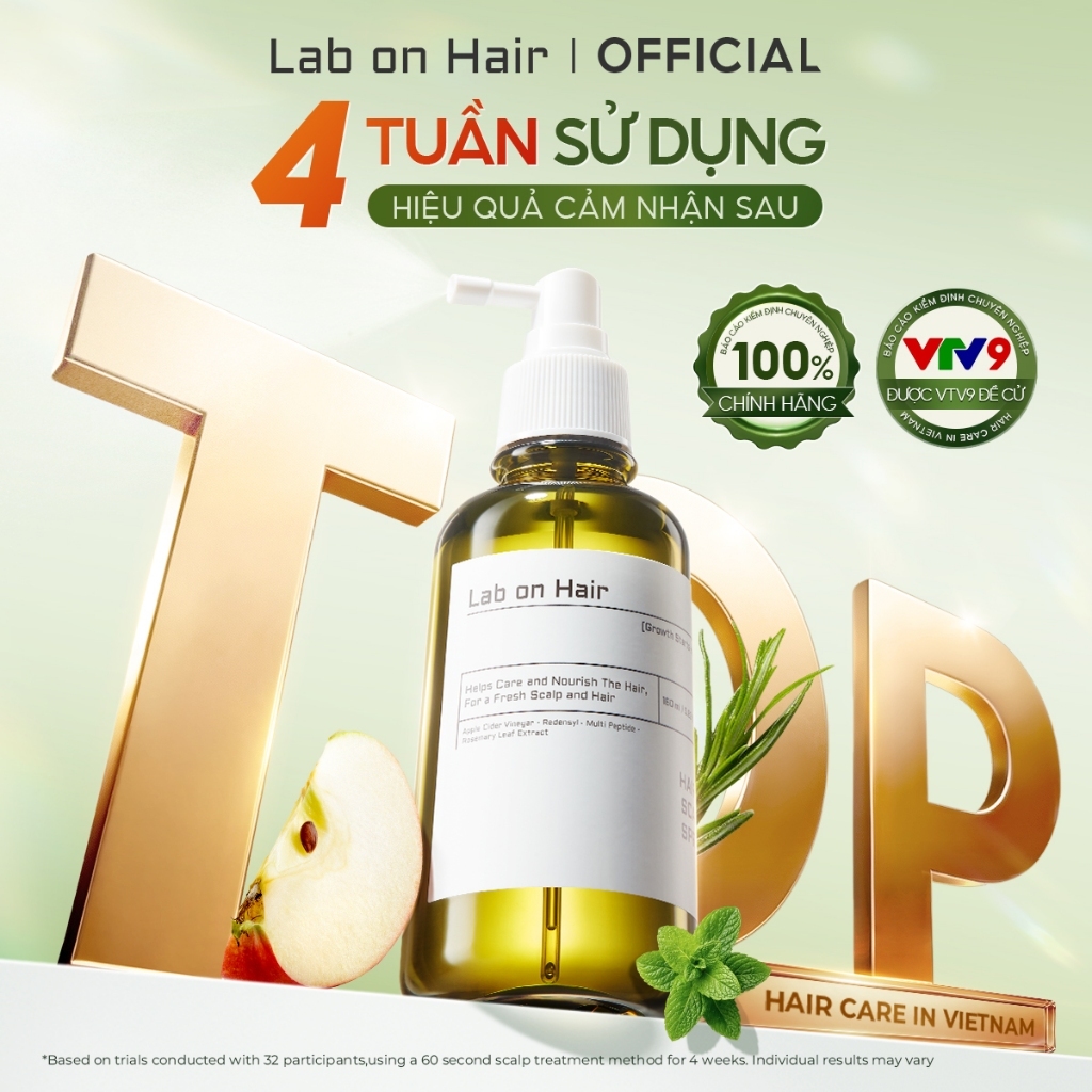 Xịt mọc tóc Lab on Hair 160ml xịt dưỡng tóc với giấm táo Kích thích mọc tóc…