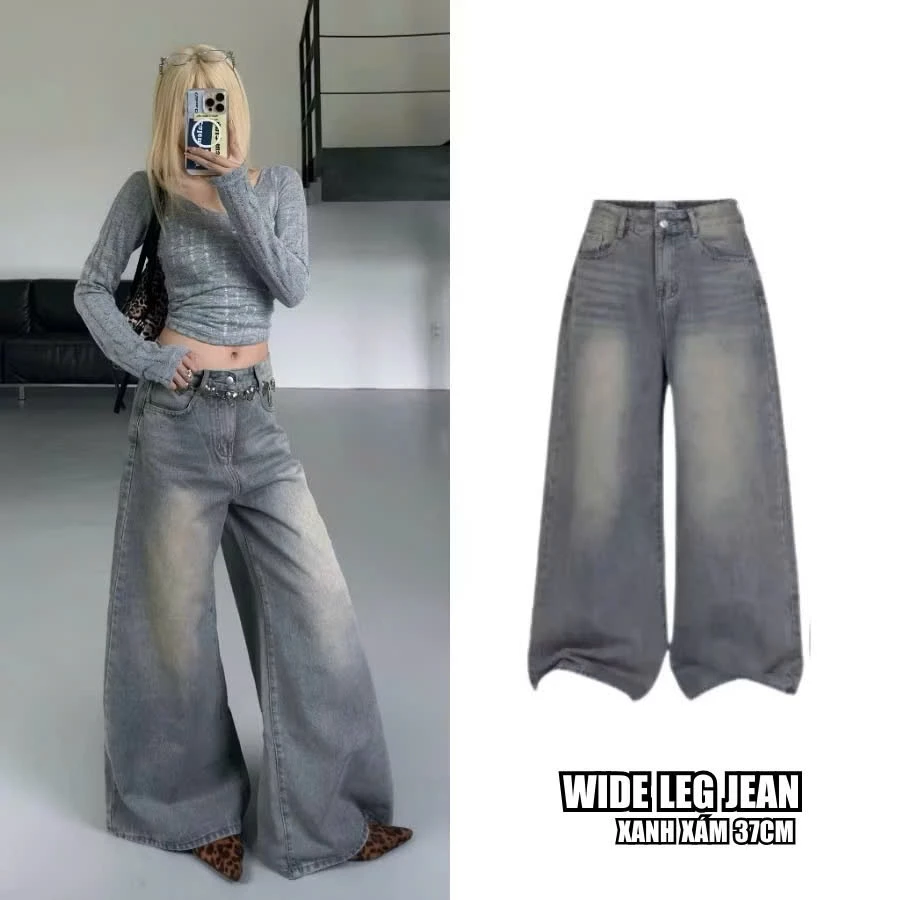 J002 Quần Jeans Ống Rộng Wide Leg Tôn Dáng Form Unisex