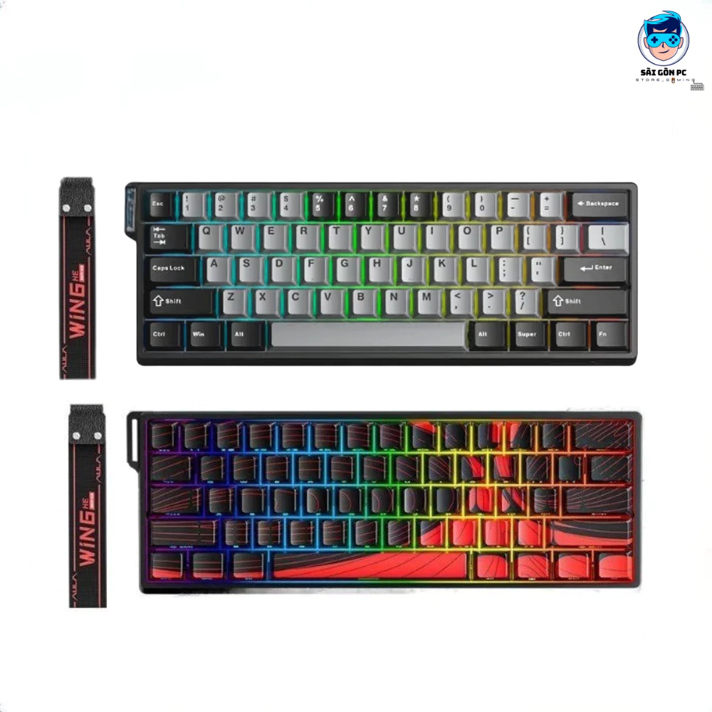 Bàn phím cơ gaming AULA WIN60 - Magetic Switch - Rapid Trigger - Led RGB - Có APP tùy chỉnh - Tặng kèm móc cài