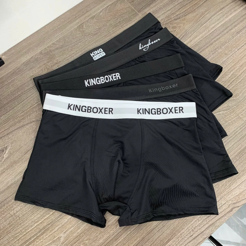 Combo 5 quần sịp KingBoxer Đen chất vải thun lạnh cao cấp co dãn mềm mát kháng khuẩn