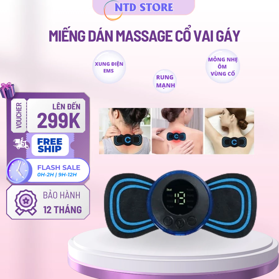 Miếng dán massage cổ vai gáy thay thế làm bằng GEL chất lượng cao, tấm massage xung điện phù hợp với mọi đầu máy