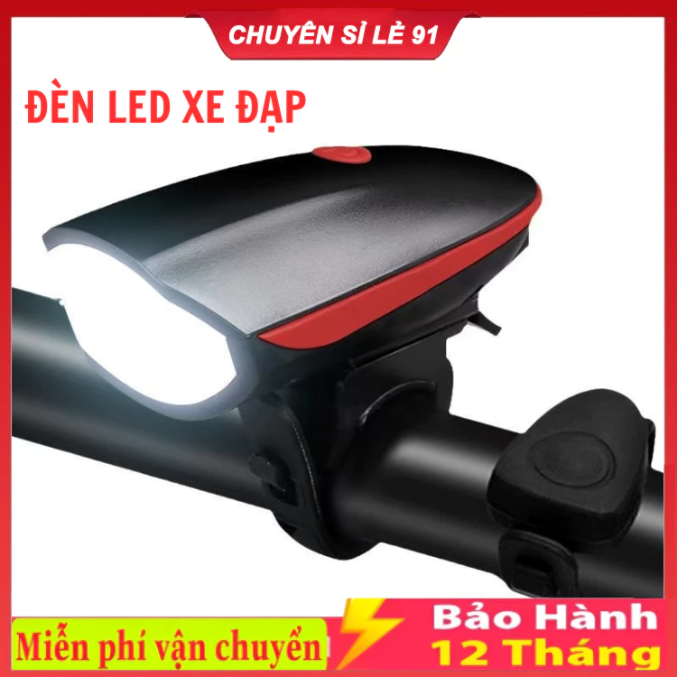 Đèn LED Chiếu Sáng Cho Xe Đạp Có Còi Bấm , Chống Nước Tuyệt Đối