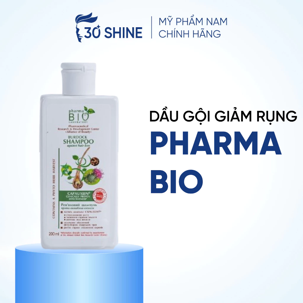 Dầu gội Kích thích mọc tóc, giảm gãy rụng PHARMA BIO 200ml giúp tóc chắc khỏe và hỗ trợ làm dày tóc
