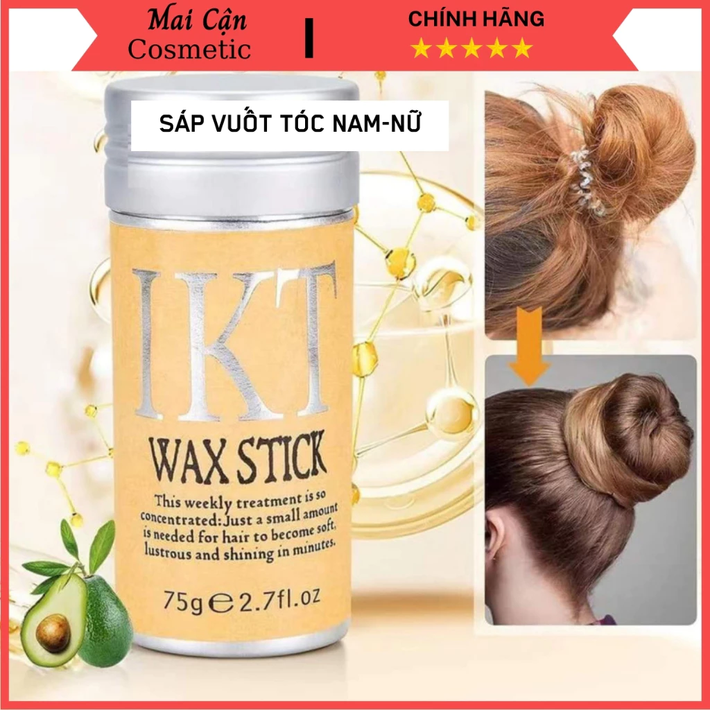 Sáp Vuốt Tóc Mái, Sáp Gel Vuốt Tóc Con Tóc Mái Nam Nữ 75g Không Bết Dính Sáp Tạo Kiểu Hoàn Hảo, Giữ Nếp Mềm Mại