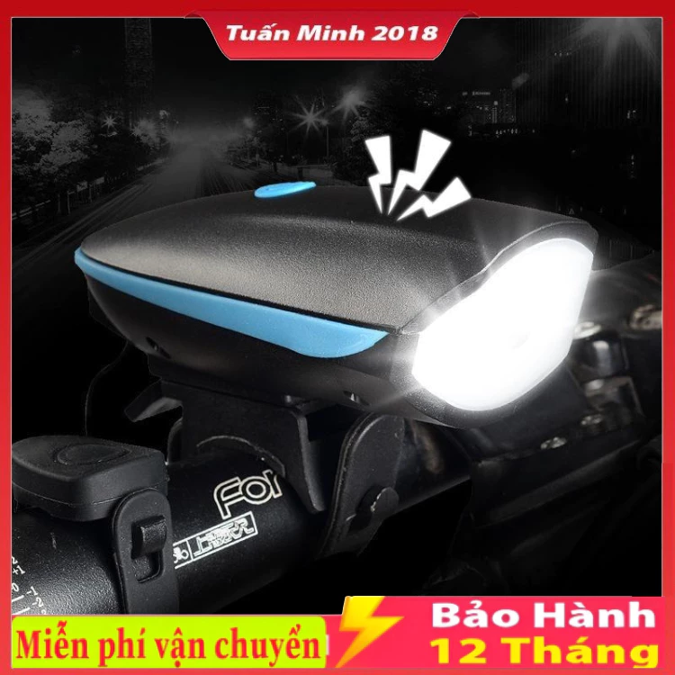 Đèn xe đạp siêu sáng có còi sạc usb chống nước ,đèn led xe đạp thể thao, loại caocấp