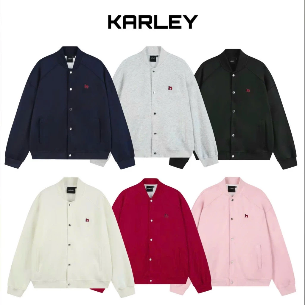 MỞ BÁN - Áo khoác BOMBER nam nữ nỉ 2 da JURLEY áo khoác nỉ form boxy nam nữ logo n thêu nổi dày dặn B02