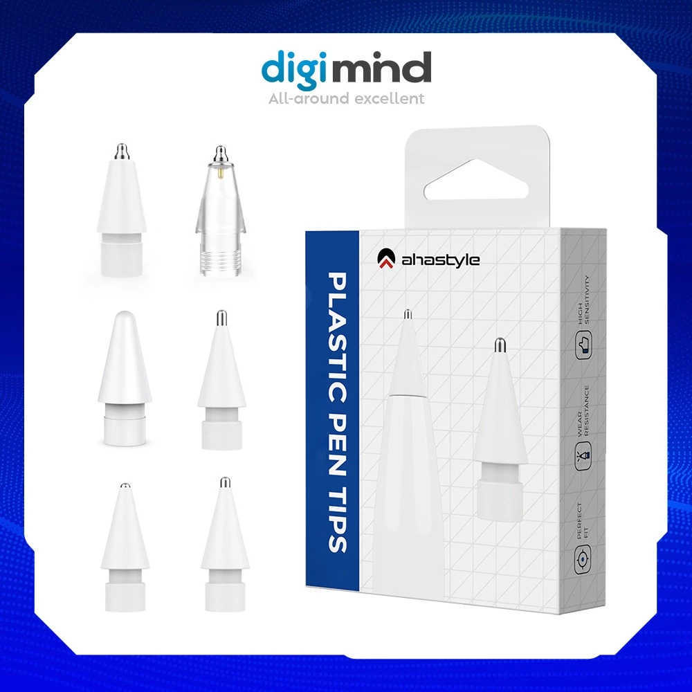 Đầu Ngòi Bút Kim Loại Cảm Ứng Thay Thế Ahastyle Cho Apple Pen 1/2/Pro/USB-C Cao Cấp Chống Mòn Chuyên Dùng Paperlike