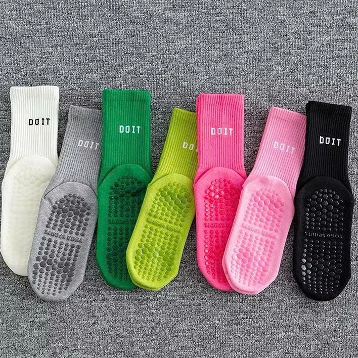 Set 7 đôi tất tập Yoga Pilates doit silicon, đánh Pickleball, tất thể thao chống trơn trượt