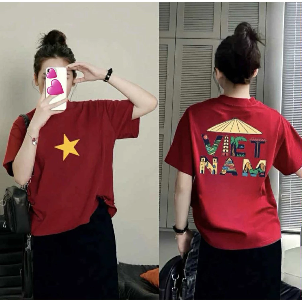 [ Hoả Tốc] Tổng Hợp Áo Thun Cờ Đỏ Sao Vàng Lễ Quốc Khánh 2/9 Vải Siêu Đẹp Hàng Xịn Hình In Nét Hot Trend