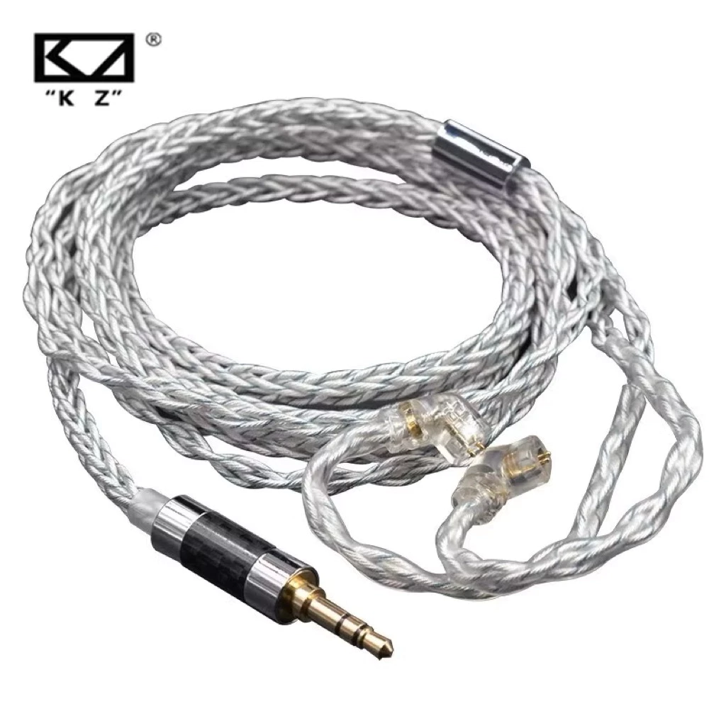 🎧 Dây Cáp Nâng Cấp KZ 8 Lõi Mạ Bạc | Hỗ Trợ ZS10 Pro / ZSN / ZSX / ZAX / DQ6 / CSN / VX / V90S / Castor V.vv