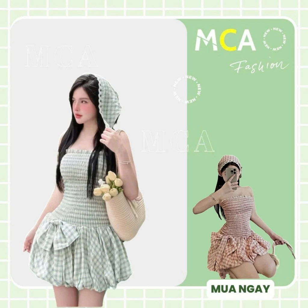 [Video Sp Thực Tế] Đầm Ống Nhún Tà Bí Đính Nơ MCA Kiểu dáng ôm body gợi cảm D120