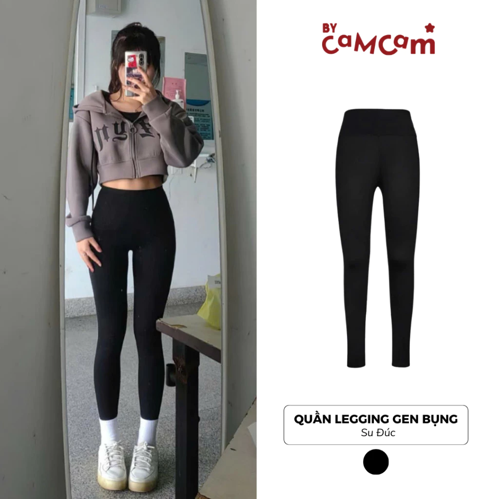 Quần Legging Nữ Dáng Dài 𝑩𝒚𝒄𝒂𝒎𝒄𝒂𝒎 Cạp Cao Gen Bụng Tập Gym Yoga Ôm Sát Nâng Mông Co Giãn QLD323
