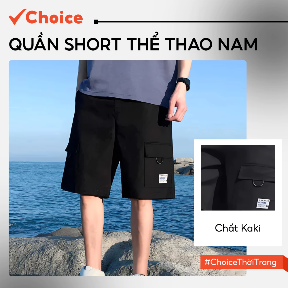 Quần short thể thao nam Choice NH10 túi hộp