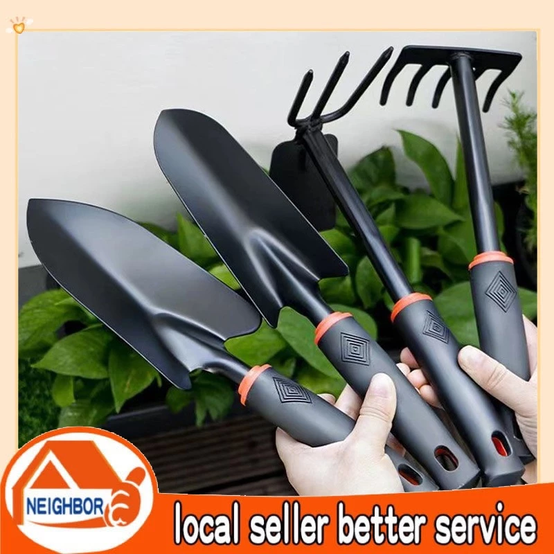 Dụng cụ làm vườn mới, dụng cụ làm vườn bằng thép bao gồm xẻng, cuốc，độ bền cao, tay cằm chắc chắn