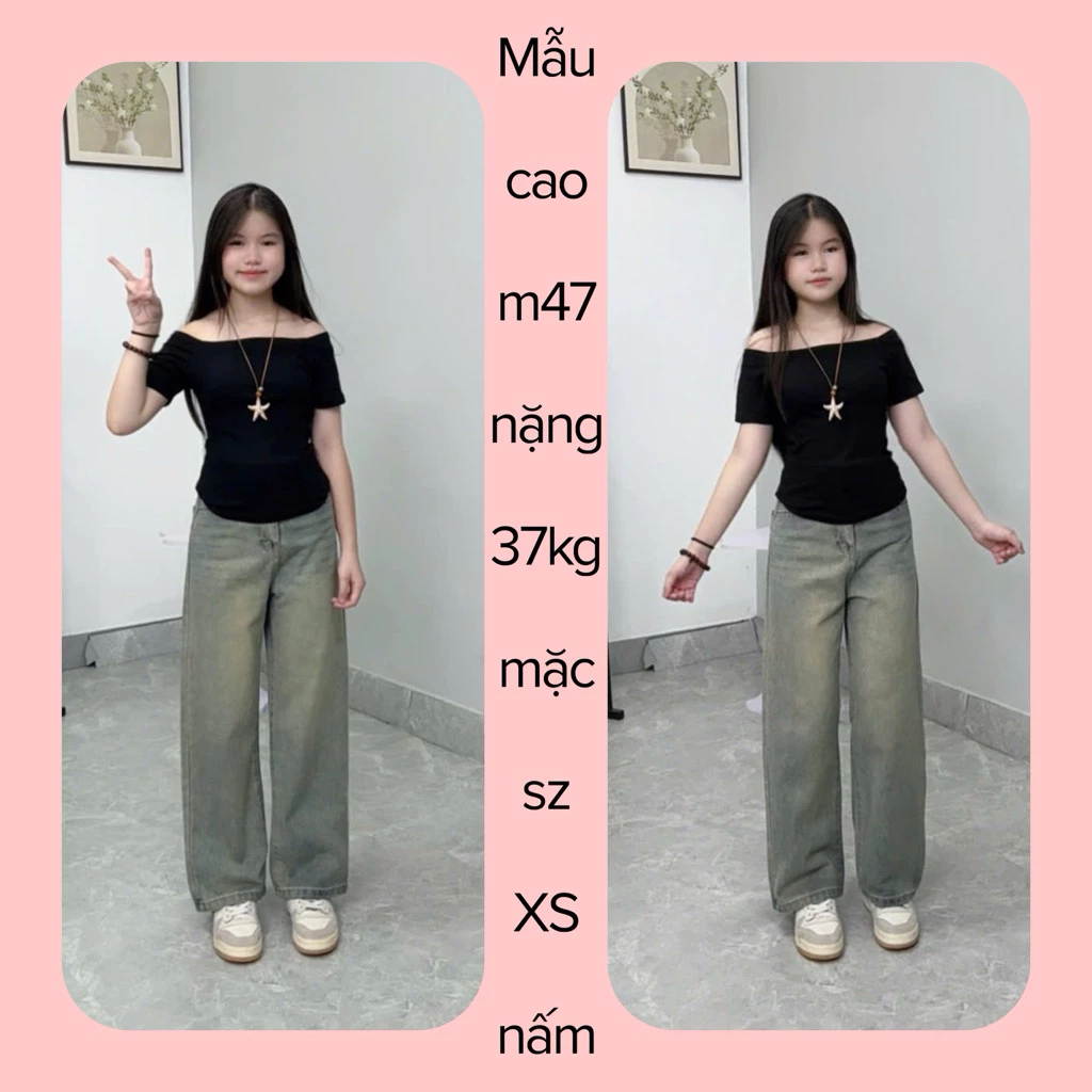 (SUÔNG NẤM LÙN) QUẦN JEANS NỮ ỐNG SUÔNG MÀU XANH XÁM XỊT BẠC ( 9 tấc - 90cm )