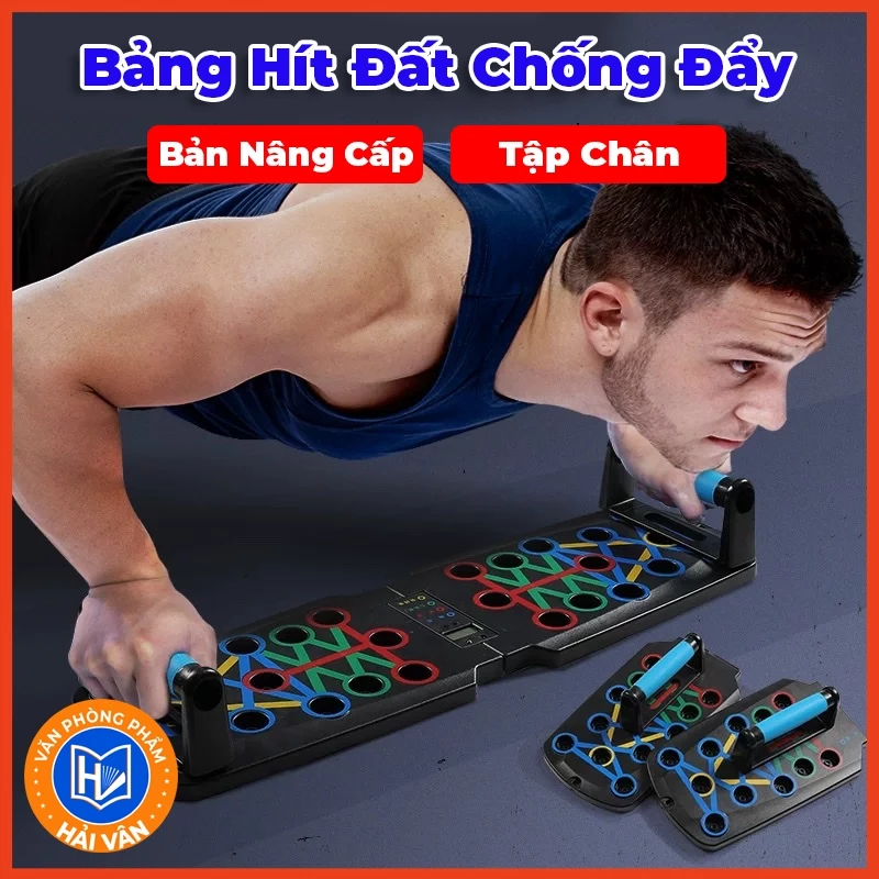 Dụng Cụ Hít Đất Chống Đẩy Đa Năng , Bảng Chống Đẩy  chịu nặng siêu khỏe tại nhà cao cấp có vạch kẻ hướng dẫn,dành cả nam