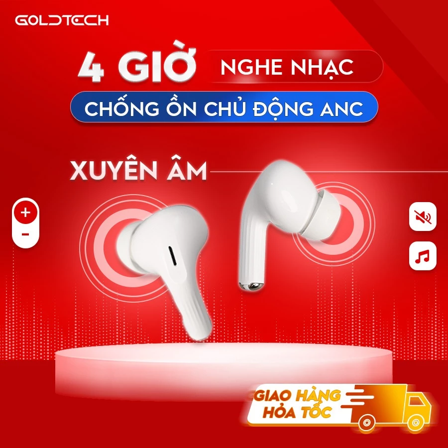 Tai nghe bluetooth không dây Hoco EW90, chống ồn ANC, đổi tên, đàm thoại, cảm ứng chạm, tăng giảm volume