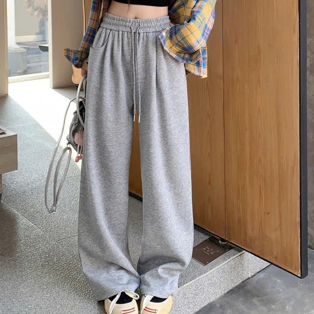 Quần dài ống rộng chất nỉ cạp chun cao cho Nữ 3 màu hot