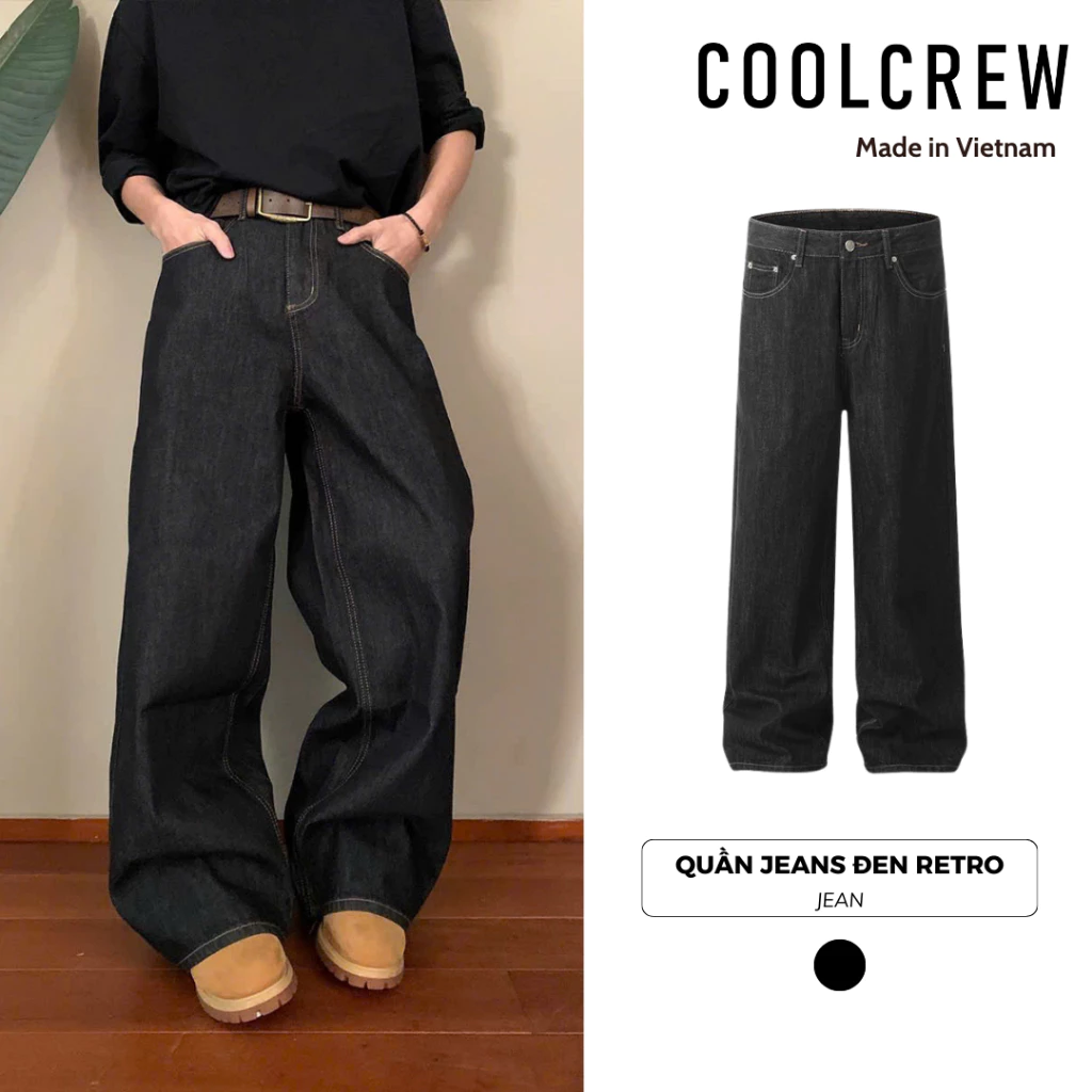 Quần Jeans Retro  Quần Kiểu Dáng Rộng Unisex Nam Nữ