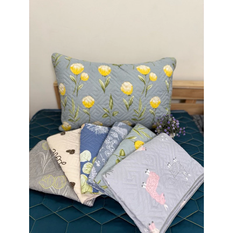 Vỏ gối cotton trần bông kiểu Hàn, trần bông êm ái, kích thước 45x65 cm, mang lại giấc ngủ thư giãn. hàng loại 1
