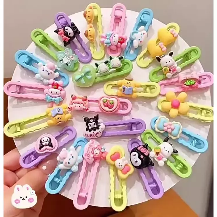 Kẹp tóc hoạt hình, phụ kiện tóc bé gái, kẹp tóc trẻ em dễ thương không làm tổn thương tóc