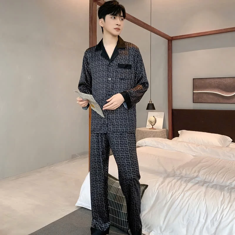 Bộ Ngủ Nam Nữ Pijama Dài Tay Lụa Gấm Sang Chảnh (miễn phí shippppppp)