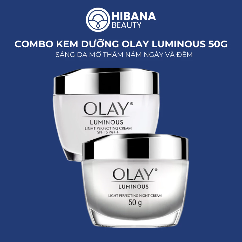 Combo Kem Dưỡng Olay Dưỡng Sáng Da Luminous Light Perfecting Cream & Night Cream 50g