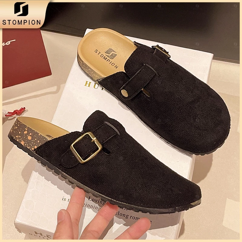 STOMPION Dép sục nam nữ thời trang, kiểu dáng unisex có Đế cao su êm ái dễ phối đồ phù hợp đi làm đi chơi[Tăng 1 size]