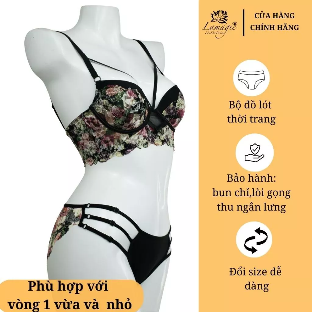 Bộ đồ lót Thời Trang Ren Mousse Có Gọng B-44 | Nâng Nhẹ – Form Đẹp – Mặc Cả Ngày Không Cấn