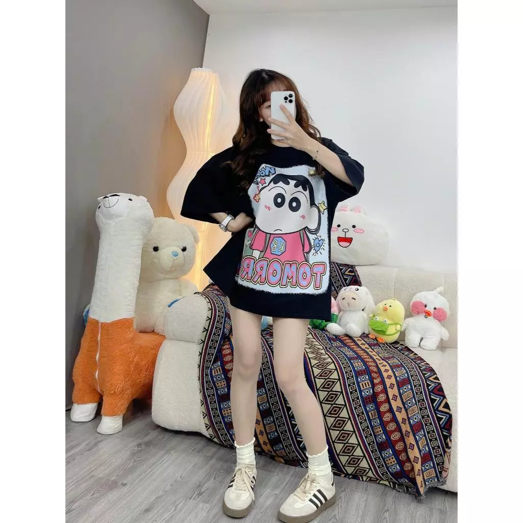 [DEAL MỞ BÁN] ÁO PHÔNG FORM BOXY ''SINNN ĐI HỌC'' SIU CUTEEE CỔ TRÒN shin