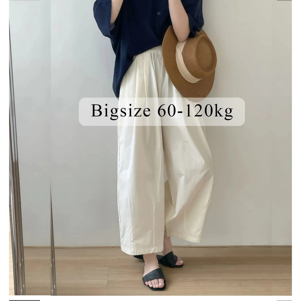 quần baggy nữ bigsize 120kg dáng bom vải gió xước nhẹ nhàng phong cách Hàn Quốc GB86