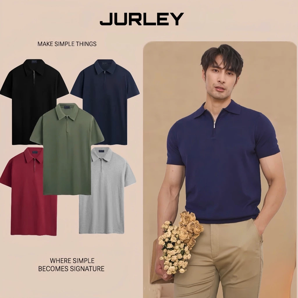 Áo Thun Polo Zip Cleanfit Cổ Khóa Kéo Form Hiện Đại Vải Cotton Sợi Tăm Dệt Tổ Ong Cao Cấp Form Hiện Đại KARLEY A03