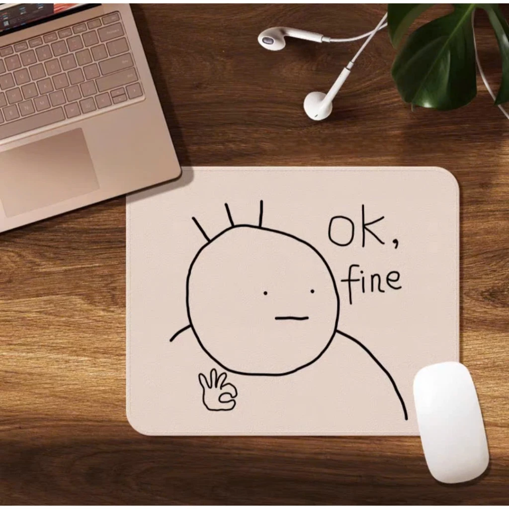 Lót Chuột Hình Chibi Meme Ok Fine Cute Chống Trượt - Mouse Pad Văn Phòng Học Tập Gaming