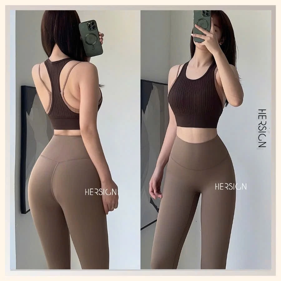 Set đồ tập gym nữ Đồ tập yoga nữ Áo bra kép quần legging HERSIGN-SMIXBS125L20 BST HERSIGN CORELYNE