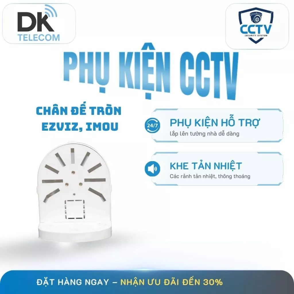 Chân Đế Chữ L Camera Wifi EZVIZ, IMOU,... - đa năng gắn tường trần nhà, góc tường