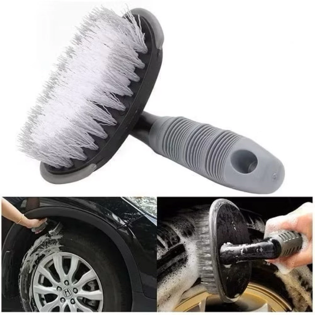 Bàn Chải Vệ Sinh Bánh Xe Ô Tô, Xe Máy – Cọ Chà Mâm, Vành, Lốp Xe Tiện Dụng