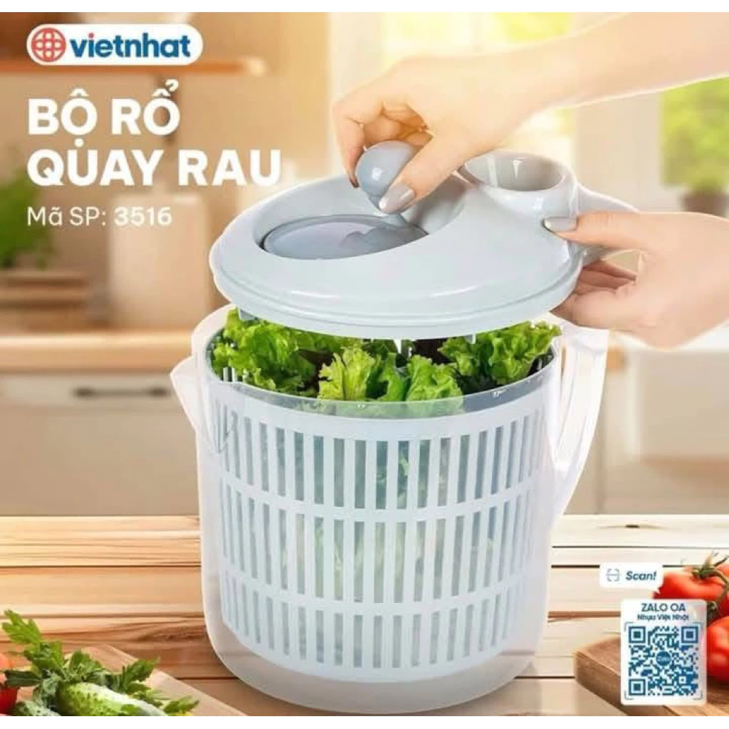 BỘ RỔ QUAY RAU HOKORI - TRỢ THỦ ĐẮC LỰC TRONG CĂN BẾP CỦA MỌI NHÀ