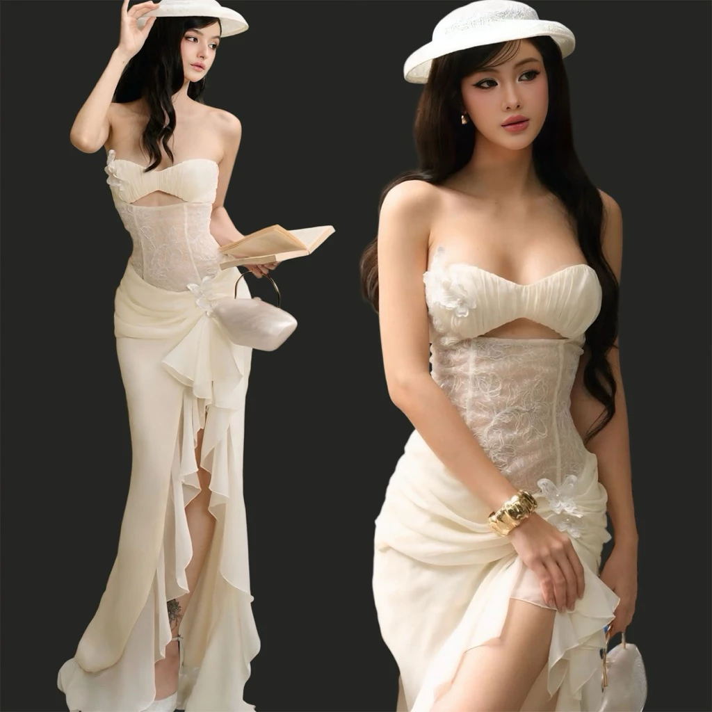 579 - SOLEIL DRESS Đầm Cúp Ngực Xẻ Tà Sang Trọng