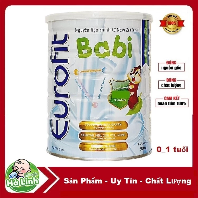 Sữa bột Eurofit Babi hộp 900g [Date 2028]