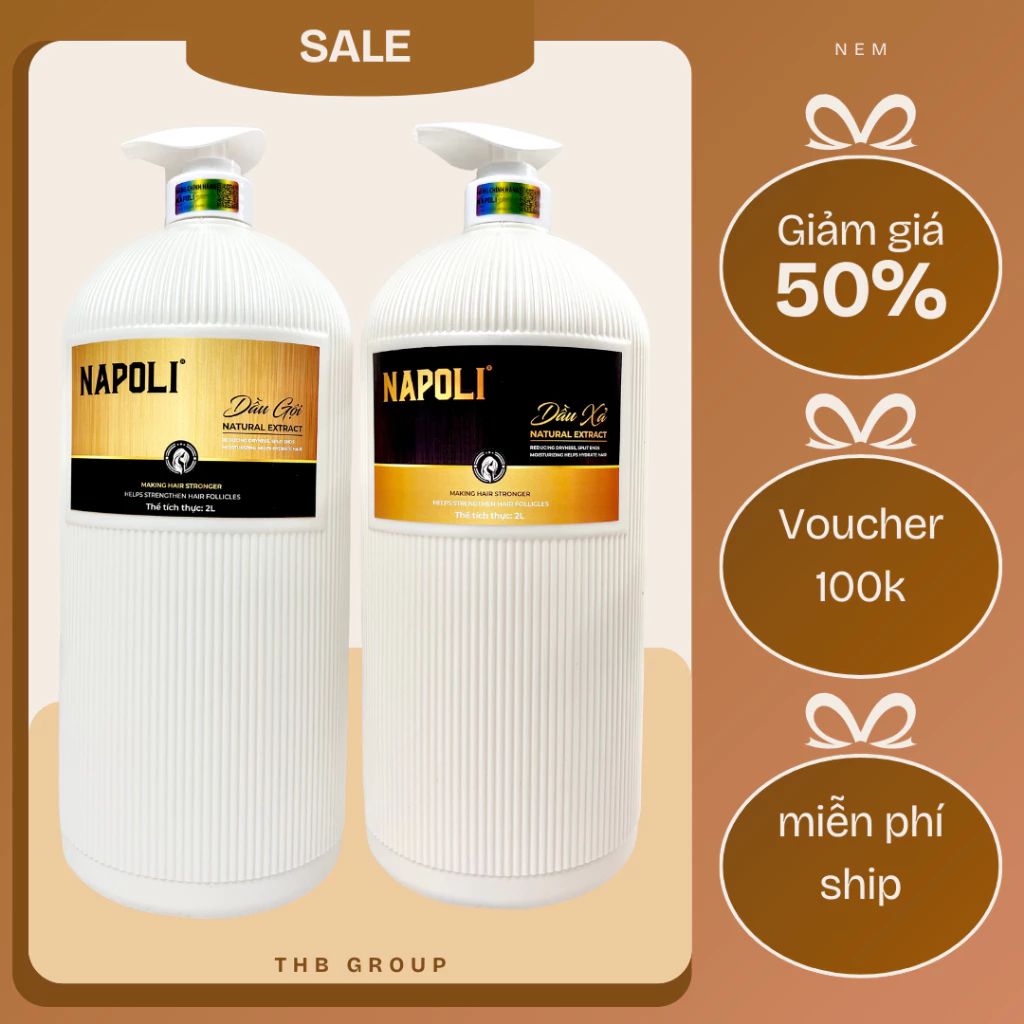 Dầu gội xả napoli 2000ml phục hồi cao cấp mềm mượt thơm lâu phục hồi tóc hư tổn lưa hương lâu thơm hương ngọt ngào