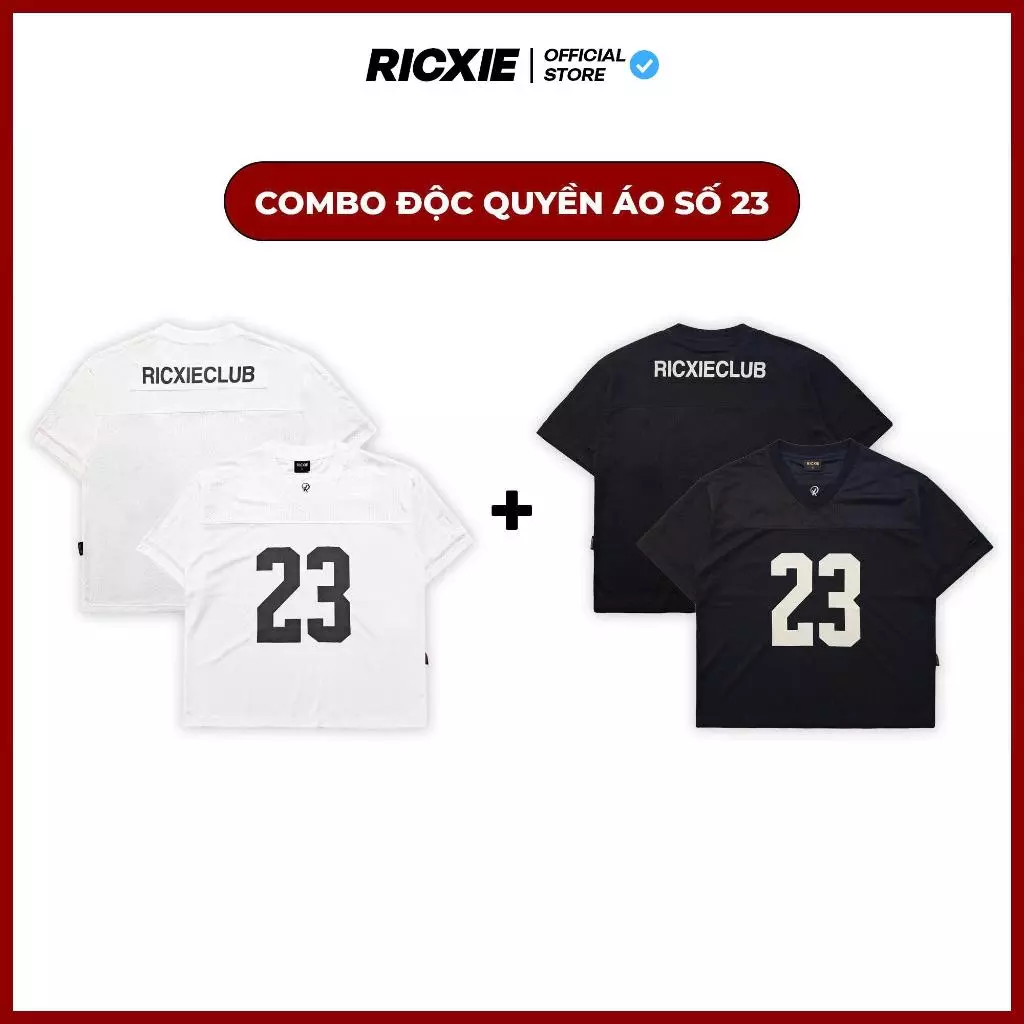 COMBO 2 Áo Jersey Boxy Thể Thao Ricxie Số 23 - Được chọn màu chọn size 2 áo khác nhau