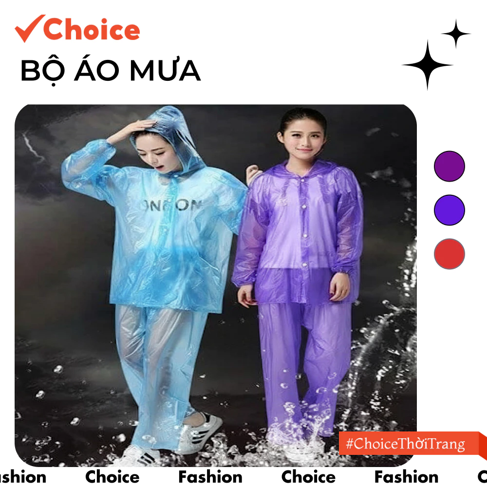 Combo 3 Bộ áo mưa Choice MNV20 tiện lợi