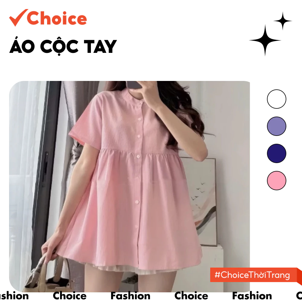 [Choice] Áo Cộc Tay NH41 Cổ Tàu, Chất Vải Đũi, Mềm Mịn, Thoáng Mát